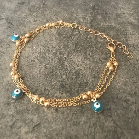Evil Eye 🧿 Layered Bracelet or Anklet - Picture 2 of 4